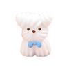 Cute Resin Dog Figurine Miniature Cartoon Cream Puppy Statue for Cake Topper Moss Landscape Fairy Garden DIY Project Home Office Desk Decor