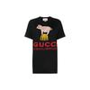 T Shirts Women's Black Crew Neck Moderate Straight Fit 615044-XJCRI-1082