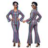 Women's 70s Retro Costume for Halloween Party Shiny Hippie Dress