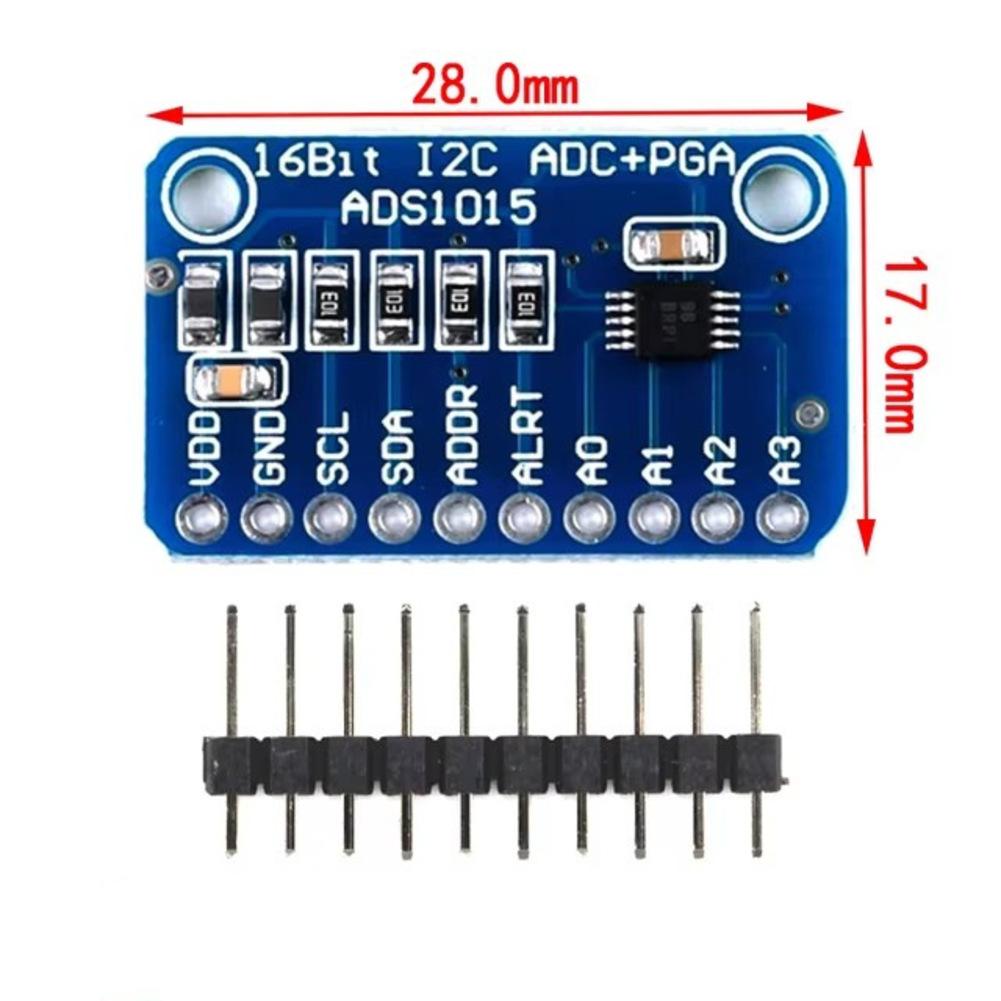 5pcs ADS1015 ADC Analog-to-Digital Converter Module, I2C Interface, 2.0V To 5.5V Development Board Converter Module