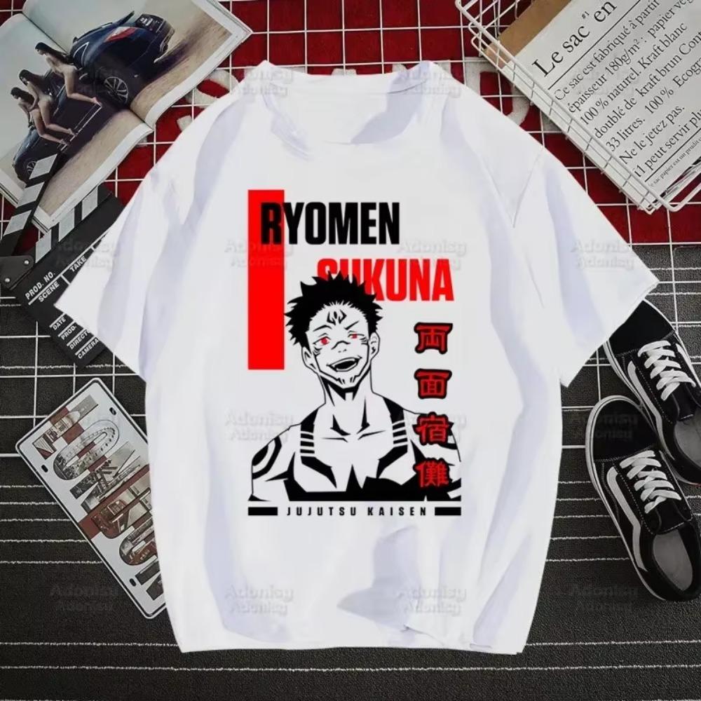 Gojo Satoru Jujutsu Kaisen Otaku Harajuku Herren T-Shirts Tees Shirt Tops Design Kurzärmlig Ästhetisches Anime T-Shirt
