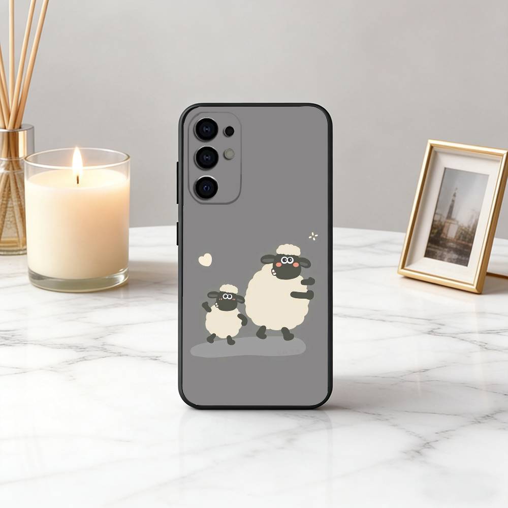 Clever das S-Schaf S-Shaun-SS Handyhülle Schwarzes Silikon Weich Für Samsung S25,S24,S21,S22,S23,S30,Ultra,S20,Plus,Fe,Lite
