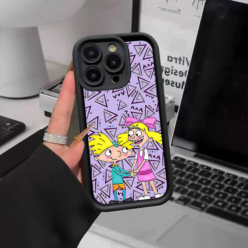 Hey A_Arnolds Cartoon For IPhone 17 15 13 12 11 14 Pro Max X XR XS 16 Plus Shockproof Candy Back Cover