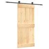 VidaXL Porte coulissante et kit de quincaillerie 90x210 cm pin massif, porte intérieure, porte de grange intérieure 3203067