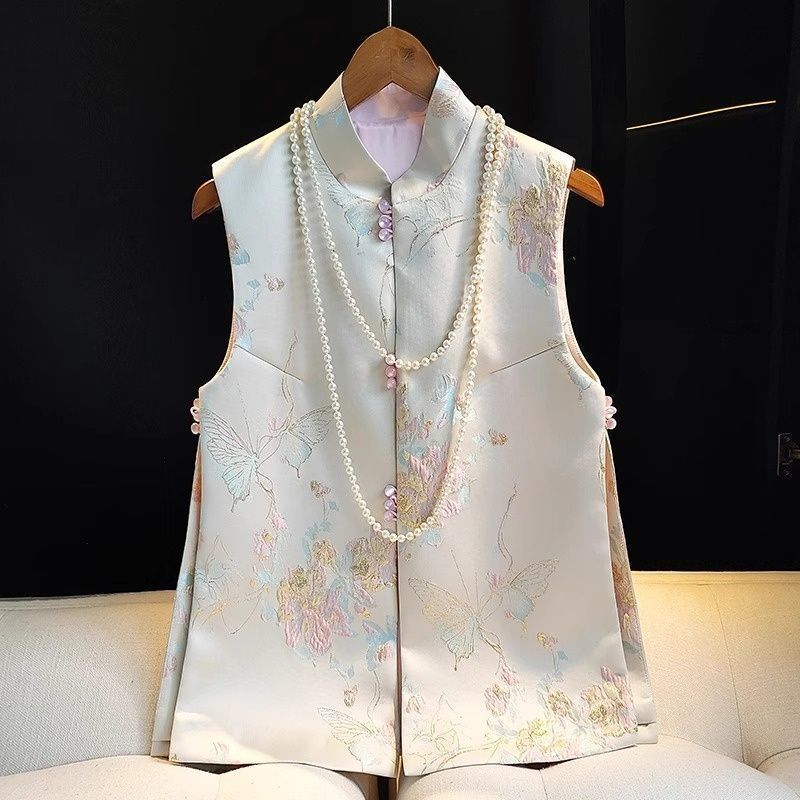 

Новый жилет женский античный кантри этнический жилет жилет с бисером новая модная рубашка высококлассный жилет женский M [recommended 80-50kg]