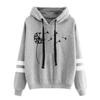 Women's Dandelion Print Hoodie with Pocket Long Sleeved Loose Pullover Hooded Top for Student