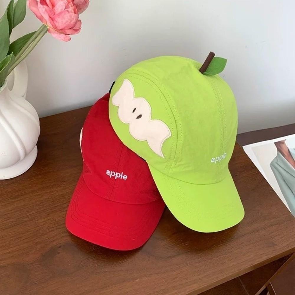 Cotton Embroidered Letter Hat Peaked Creative Fruits Cap Simple Fruits Baseball Cap  Girl