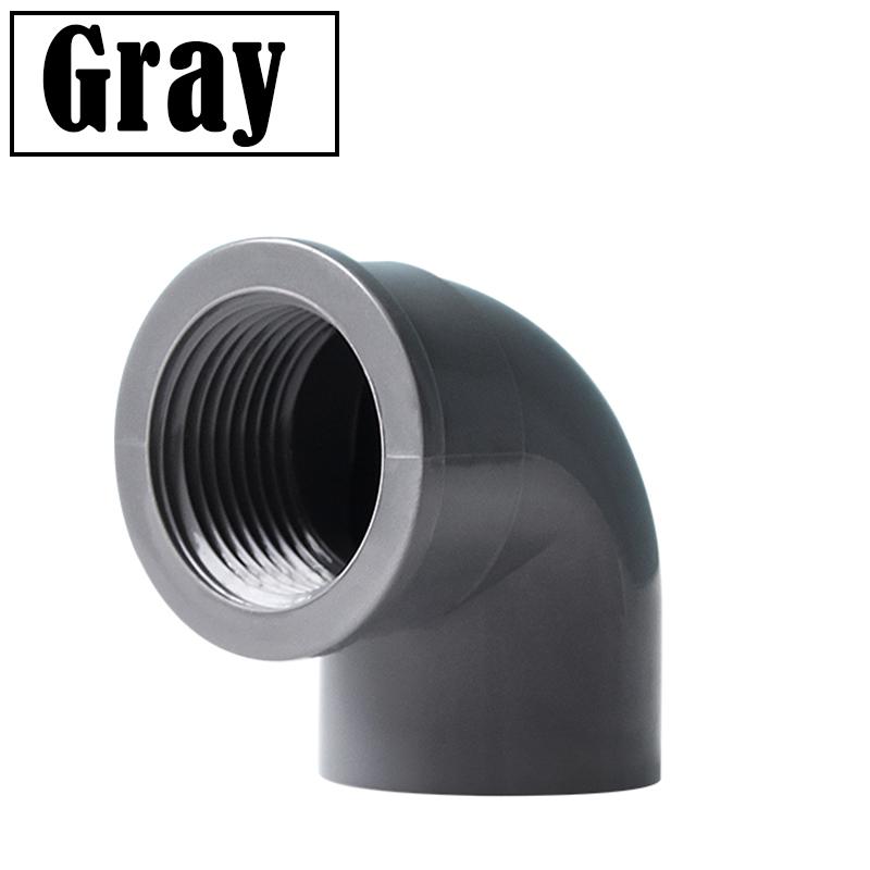 5Pcs/Lot 1/2 3/4 1Inch PVC Female Thread Elbow Connector PVC Pipe Connectors Fish Tank Adapter Garden Irrigation Fittings