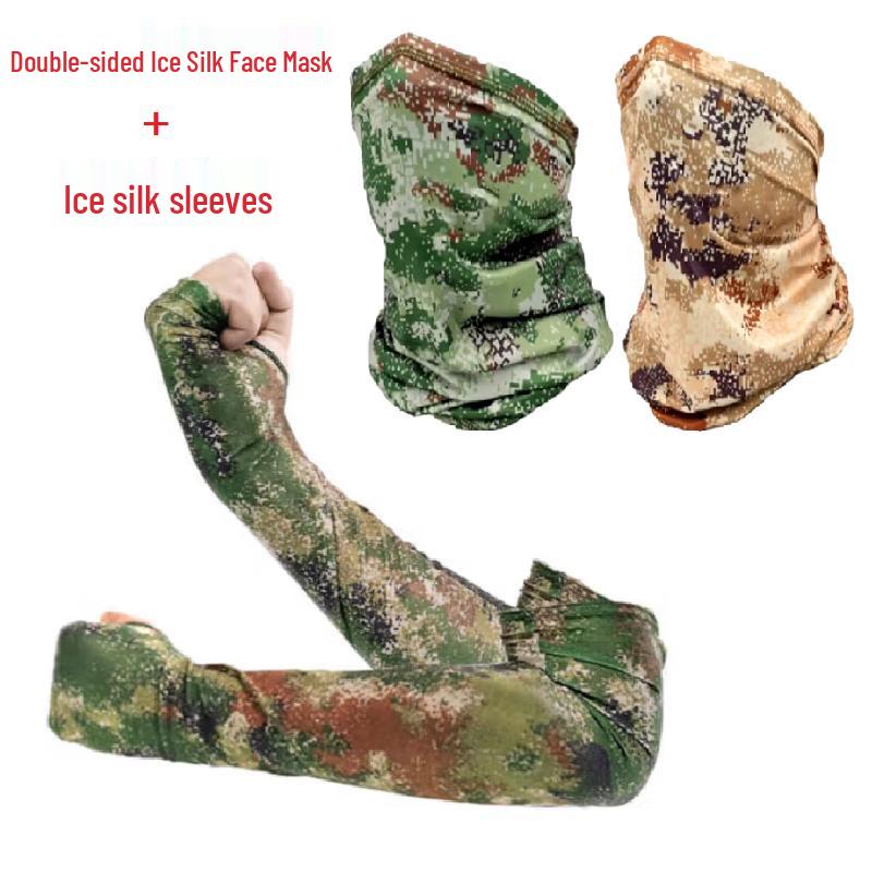Ice Silk Camouflage Sun Protection Set
