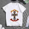 Hot Sale Gun N Roses Rock Band Print Fashion Kids T shirt Girls Summer Tops Baby Boys Clothes Children Short Sleeve T-shirts