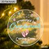 2D Flat Christmas Acrylic Decorative Sign, Footprint Pattern Design, Suitable for Wall Decoration, Porch, Room, Villa, Accents Home, Hallway, or Workp