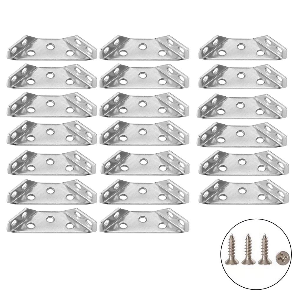 4/10/20pcs Thickened Stainless Steel Angle Code Universal Furniture Right Angle Fixed Bracket 90 Degrees Furniture Connectors