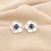 Round Natural Sodalite 925 Sterling Silver Unique New Stud Post Earrings Jewelry EE-157-28
