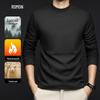 Romon Men's Fleece-Lined Wool Blend Long-Sleeve Base Layer T-Shirt
