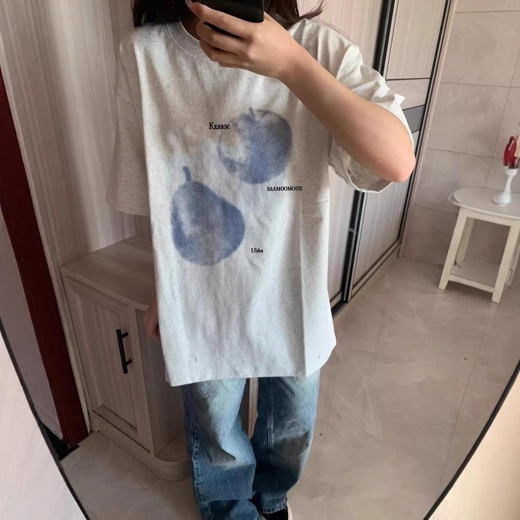 American Retro High Street Pure Cotton Loose-Fit Women’s Half-Sleeve T-Shirt, Summer 2025 New Design.