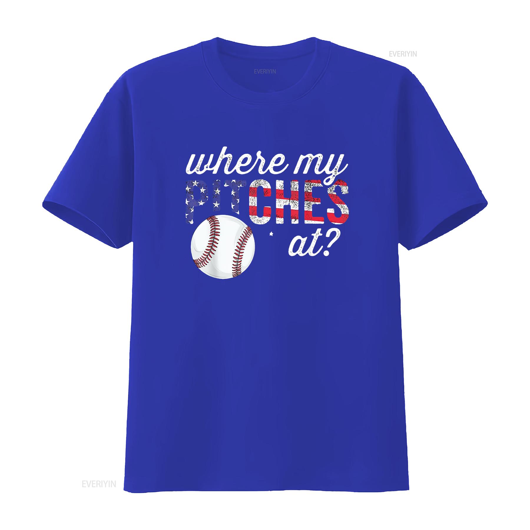 Where My Pitches At Funny Mom Baseball T Shirt Softball vintage Washed Casual graphic Breathable Versatile Comfortable Stylish S
