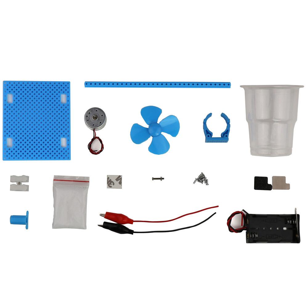 Physics STEM Technology Gadget Kids Science Toys 2In1 Brine Power Electric Fan Educational Toys for Children DIY Craft Toy
