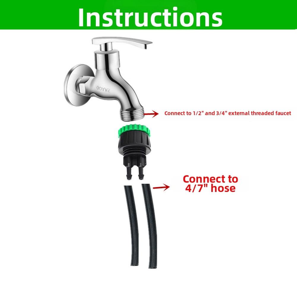 5pcs Garden Faucet Diverter Connector Agricultural Irrigation Connectors For Car Washing Garden Supplies Easy Installation