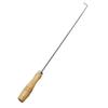 Stainless Steel BBQ Fire Hook with Wood Anti-Scald Handle