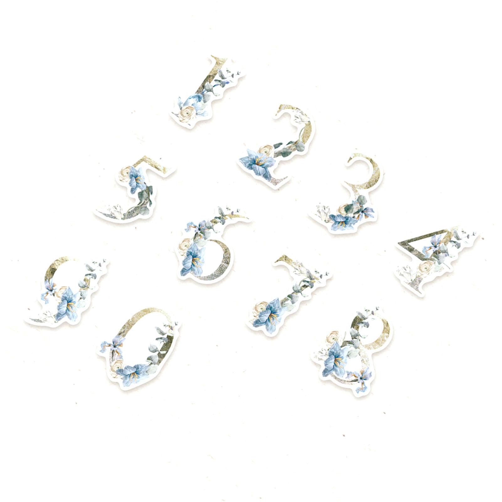 30 шт. Декоративные наклейки с цифрами и цветочным декором Элегантные стильные самоклеящиеся цветочные наклейки с цифрами для альбома