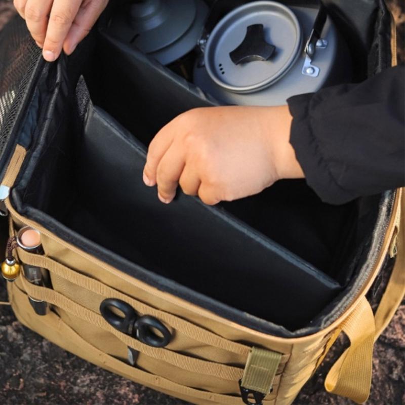 Camping Cookware Bag Large Capacity Picnics Tableware Organizers Gas Stove Pots Portable Carrying Bag Easy to Carry