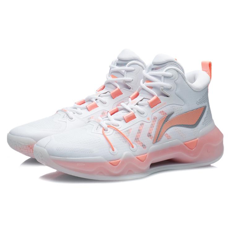 Li Ning Liren 2 Flat Cushioning Slip Resistant Abrasion Resistant Coverage Support Mid top Basketball Shoes Men's ABAR087-2