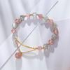 Natural Strawberry Crystal Bracelet Women'S Pink Crystal Bracelet Bangles Women Fashion Jewelry Accessories Gift