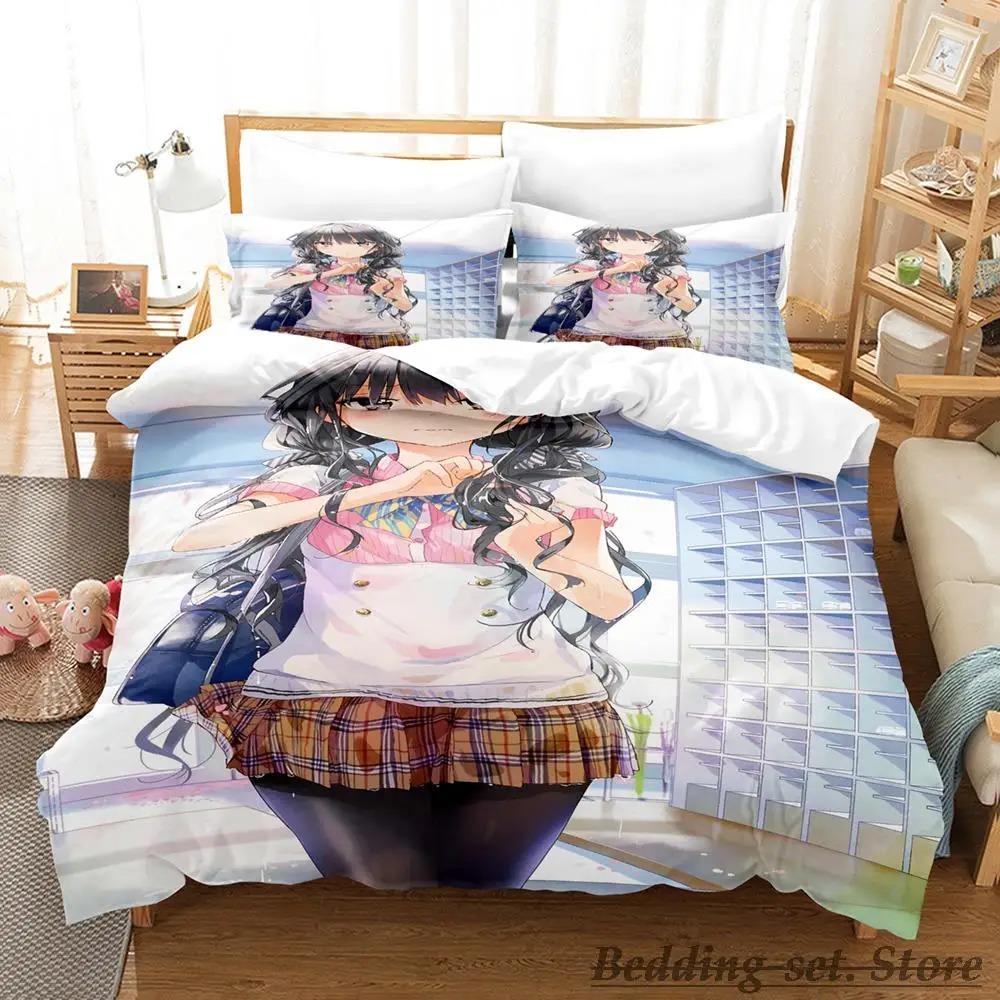 Comfortable Anime Print Bedding Set With Duvet Cover And Pillowcases Single Twin Full Queen King Sizes For Adults And Kids