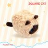 PP Cotton Cat Plush Doll Toy Square Cat Shape Stuffed Cat Toy Siamese Plush Doll  Home Decoration