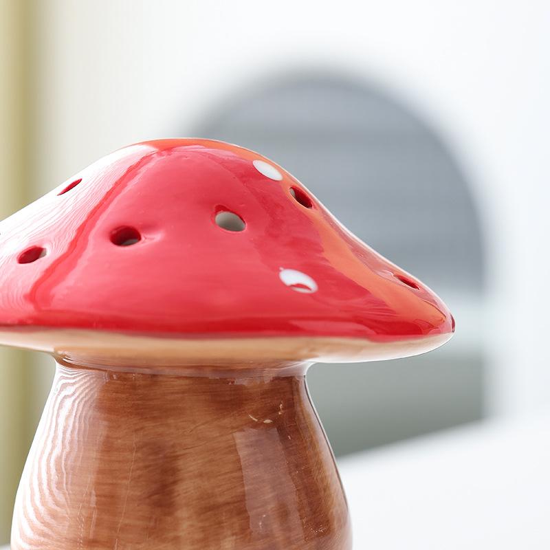 Glowing Mushroom Night Light Creative Ceramic Decor for Bedroom Birthday Gift