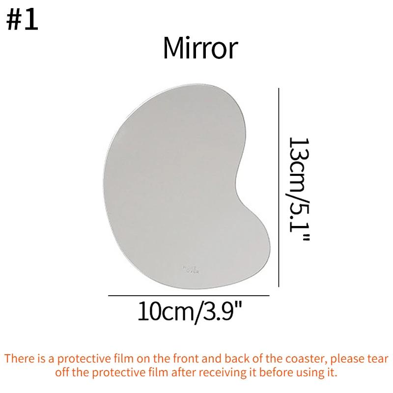 Irregular Acrylic Coasters Clear Mirror Coasters Nordic Ins Simple Table Mat Desktop Decor Ornaments Home Shooting Props