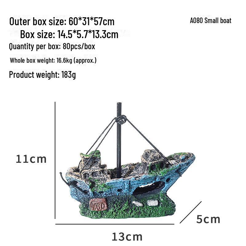 

Популярное украшение для аквариума в виде затонувшего корабля: Убежище для затонувшей парусной лодки для аквариумов