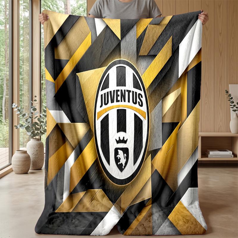 Juventus FC Theme blanket Soft Flannel Blanket Plush Throw Blanket Cozy Sofa Bed Blanket for Home Decor