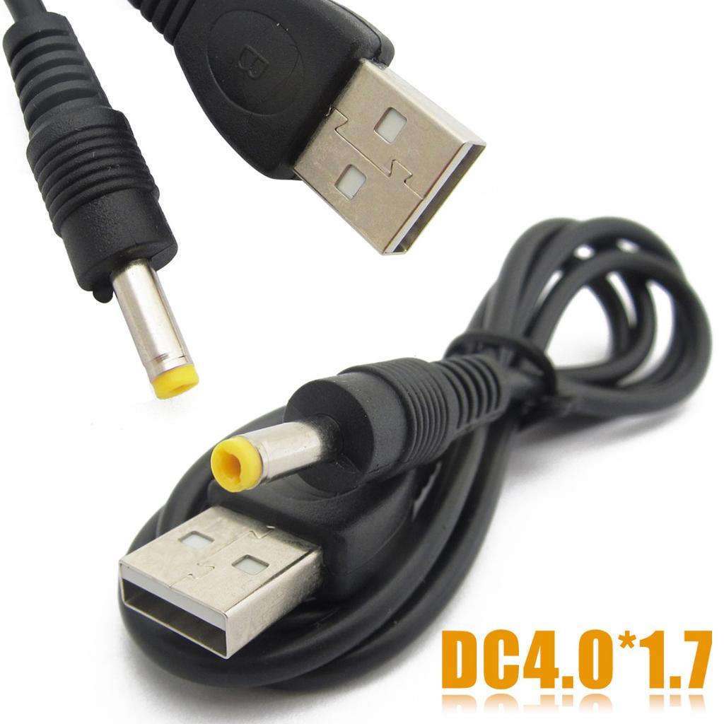 1pc USB Male To 4.0 X 1.7mm 4.0*1.7 Male Power Charge Cable for Sony PSP