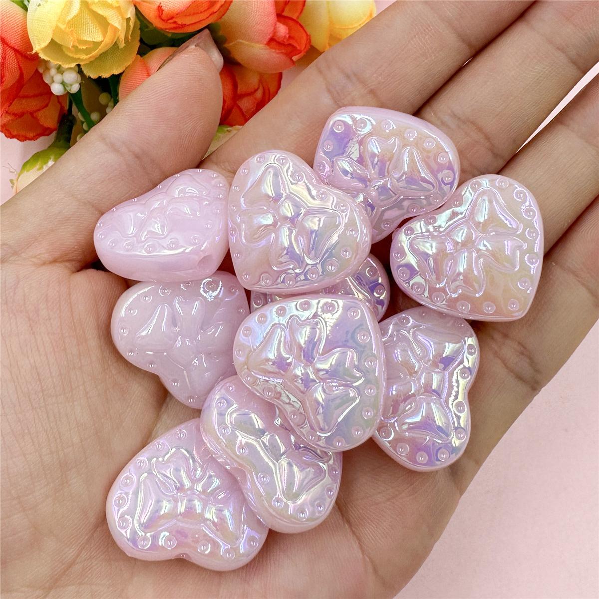 

10 шт. креативный материал ручной работы модный акрил с отверстием разделитель свободные бусины 25*21,2 мм DIY ювелирный материал конфетный цвет для изготовления ювелирных изделий бусины розовый