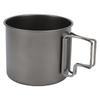 Ti Cup Camping Coffee Mug with Foldable Handle Lightweight Portable for Outdoors Travel Hiking 9CM
