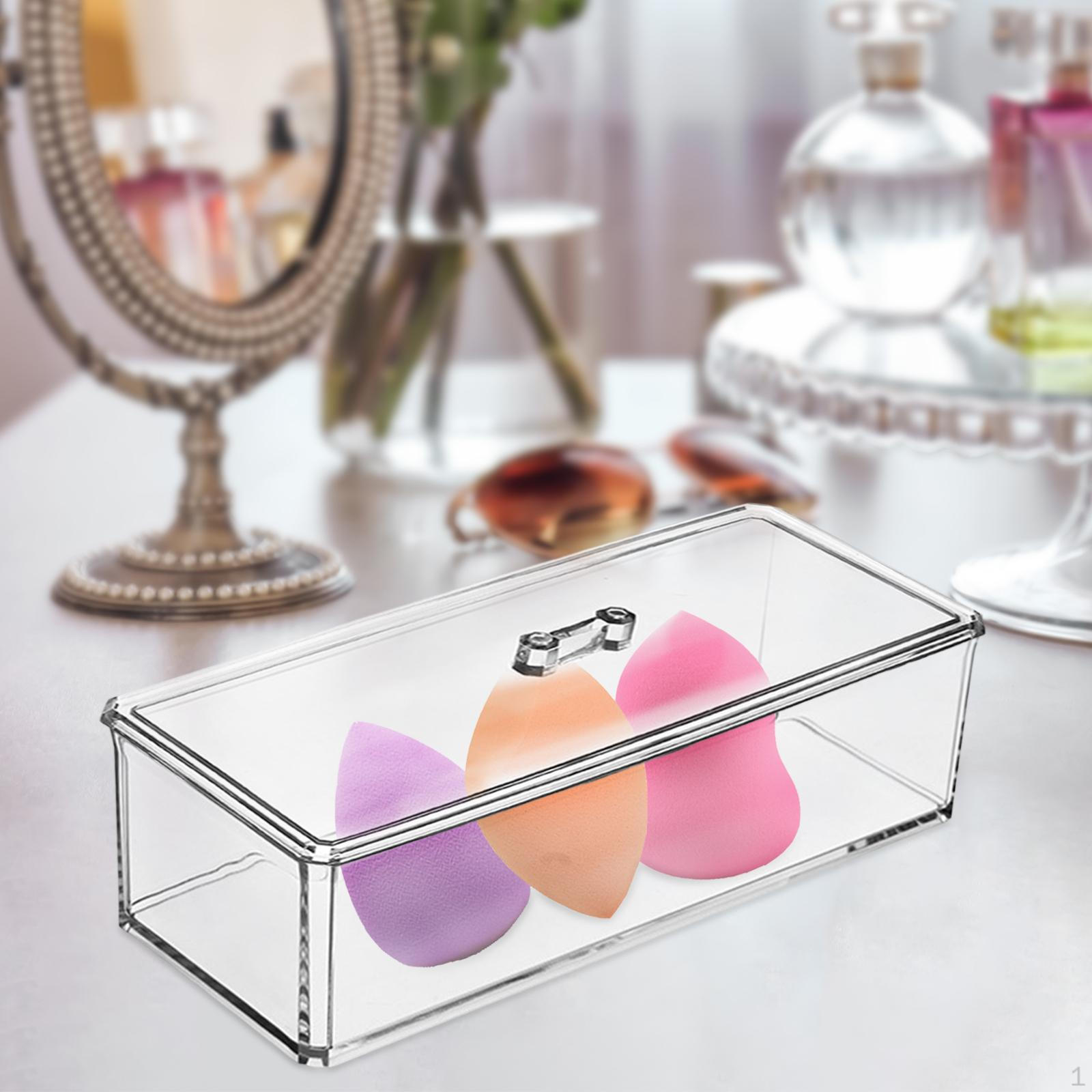 Organizer Desk Makeup Holder Acrylic Storage Bins Boxes for Bathroom Counter Countertop Normal with Lid