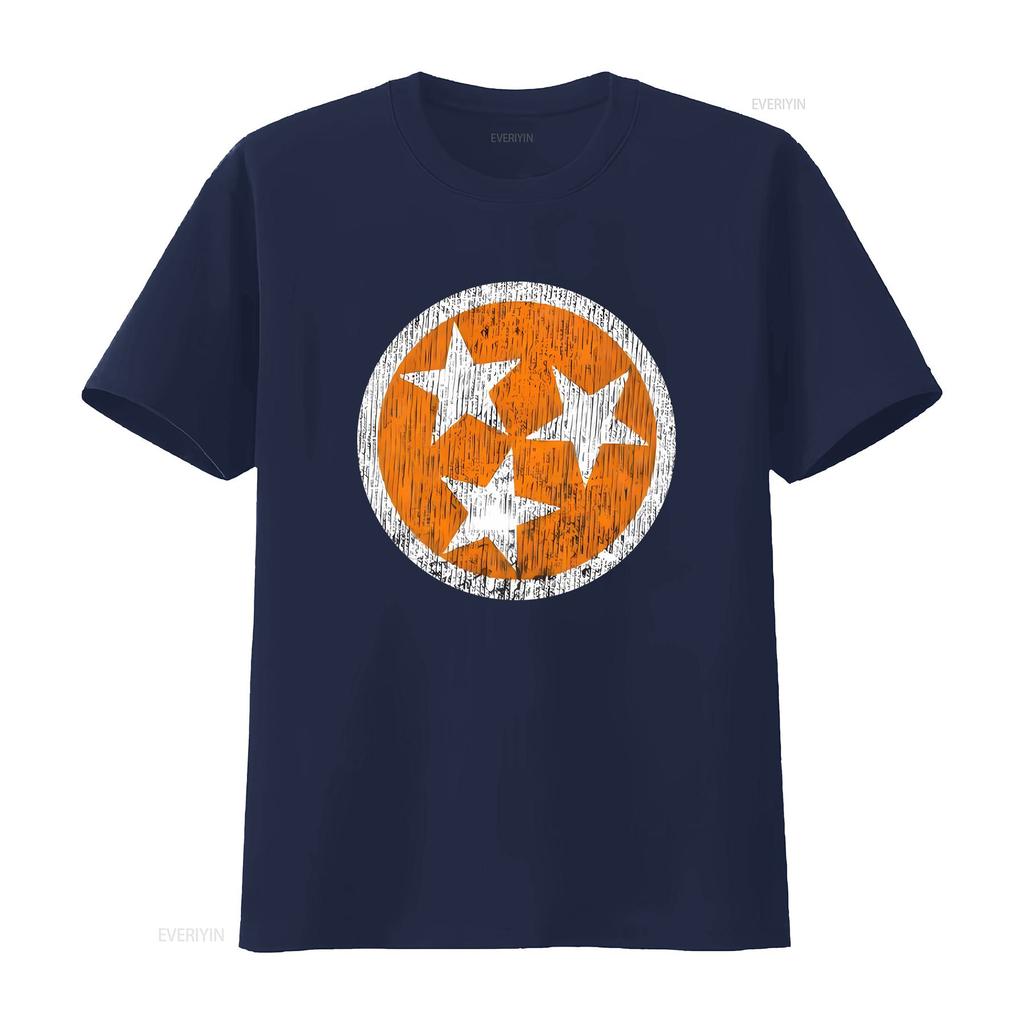 Volunteer State Cotton T Shirt Vintage Washed Fashion Stretched Unisex Designer Clothes Stylish Top For Everyday Wear Slightly