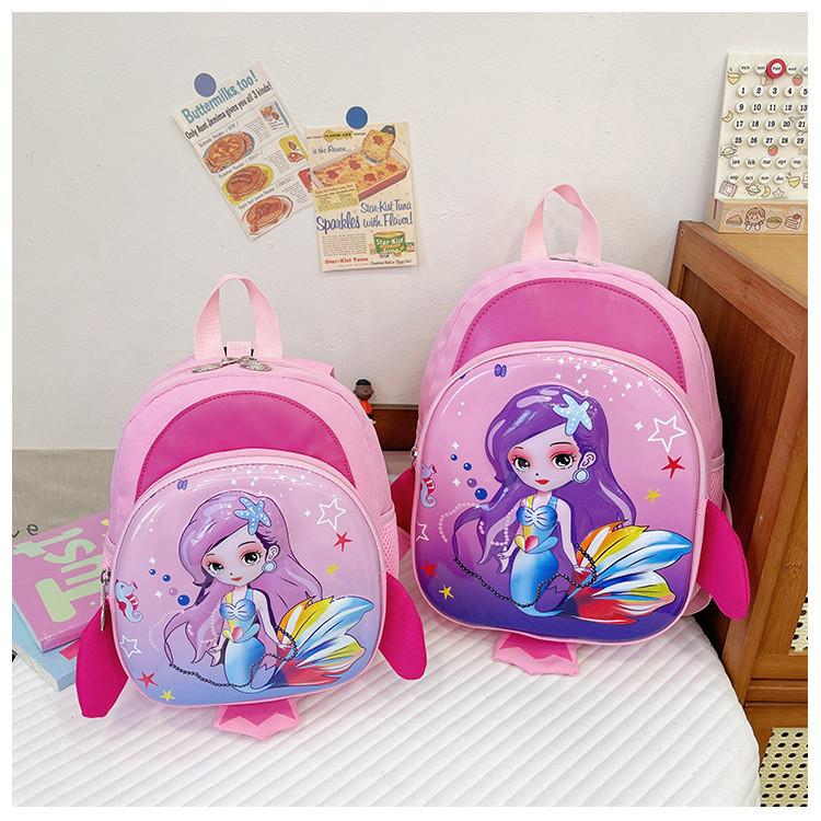 

Adorable Cartoon Kids Backpack Nylon Breathable For Boys And Girls School Bag Small розовый