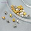18K Gold Plated Brass End Caps For Jewelry Crimp Beads Cover Findings For DIY Bracelet Making Accessories,Jewelry Materials