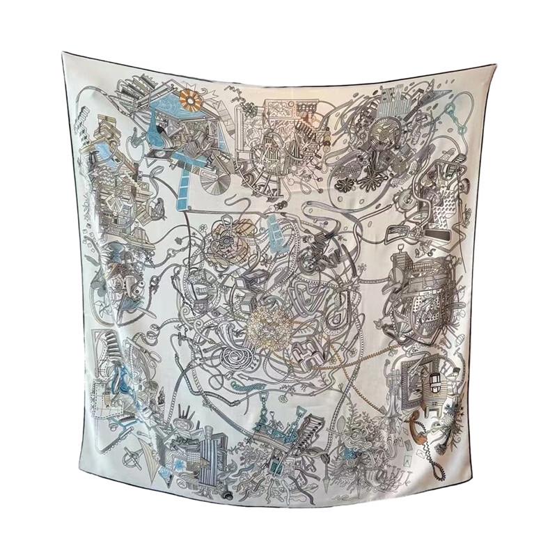 NINA SOLOR World Soft Lambswool Large Square Scarf