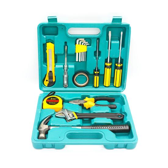 

16 шт. Набор инструментов для домашнего ремонта, портативный многоцелевой универсальный набор инструментов для авторемонта, бытовой ручной набор с ящиком для инструментов 16pcs