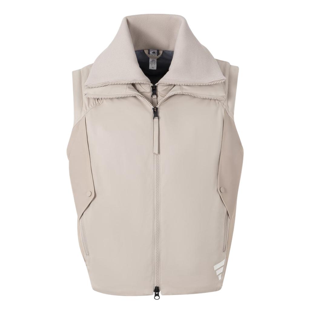 Adidas Fustl W P Djk C Solid Color Warm Sports Casual Long Sleeve Cotton Jacket Women Jackets Brown JW8912