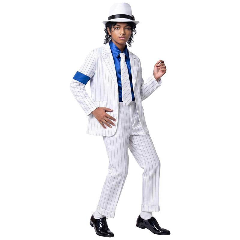 MJ Michael Hladký Zločinec Imitátor Oblečení Super Hvězda Zpěvák Cosplay Kluci Michael Jackson Halloweenský Kostým
