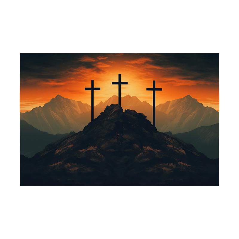 Calvary Hristiyan Haç Resim Din Duvar Sanatı Tuval Poster Paskalya İsa Mesih Resim Baskıları Oturma Odası Ev Dekorasyonu İçin