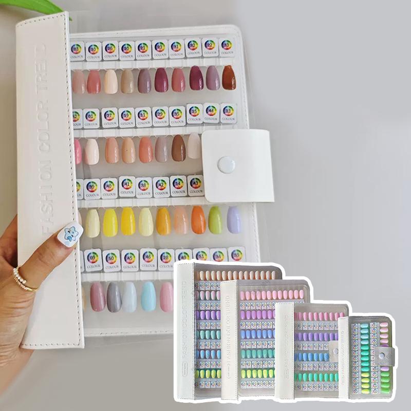 78-450 Farben Magnetische Spitzen Nail Art Musterbuch Maniküre Farbtest Aufbewahrungsbuch Große Acryl-Werke Auslage Farbkarten