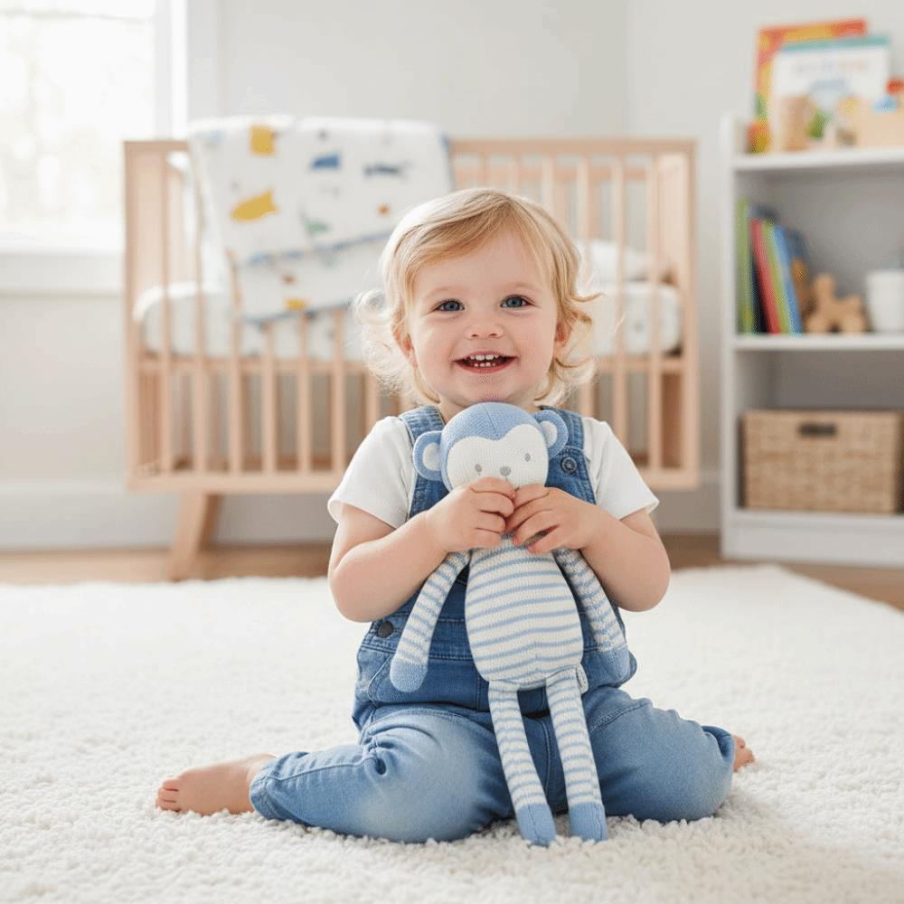 Handmade Crochet Crochet Monkey Doll Cartoon Design Soothing Monkey Doll  Baby