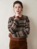 2025 Autumn/Winter Women's Versatile Cashmere Slimming Round Neck Long Sleeve Pullover
