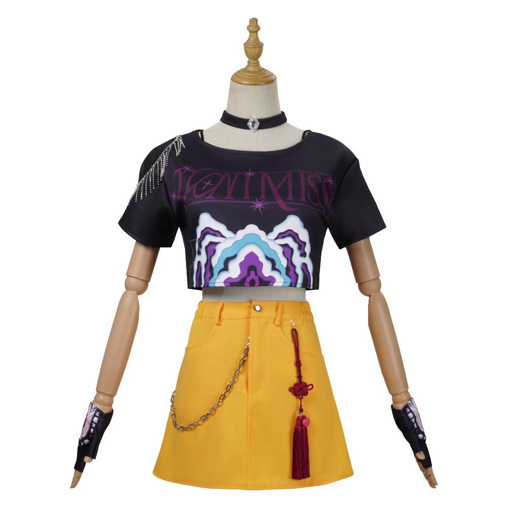 Rumi Zoey Mira Cosplay KPop Demon Costume Hunters Jacket Shorts Skirt Pants Convention Halloween Christmas Kostume