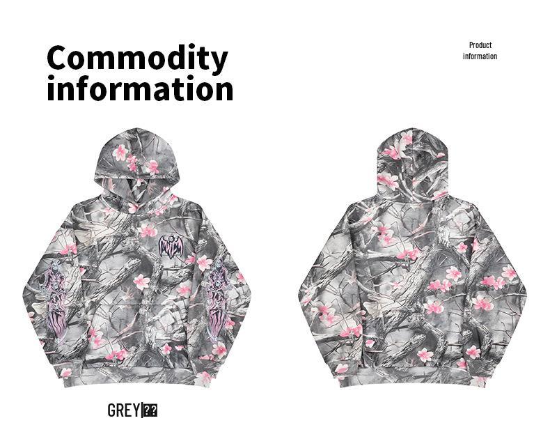 Lan Hai Menswear | 2025 Autumn/Winter New American Retro Vintage Devil Distressed Fleece-Lined Hoodie